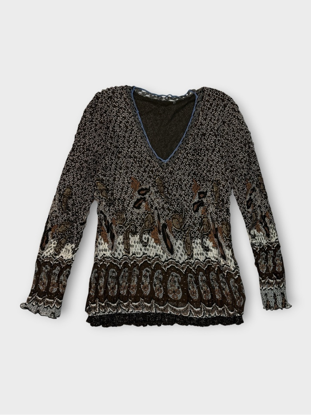 Alberto Makali Beaded Chiffon Blouse